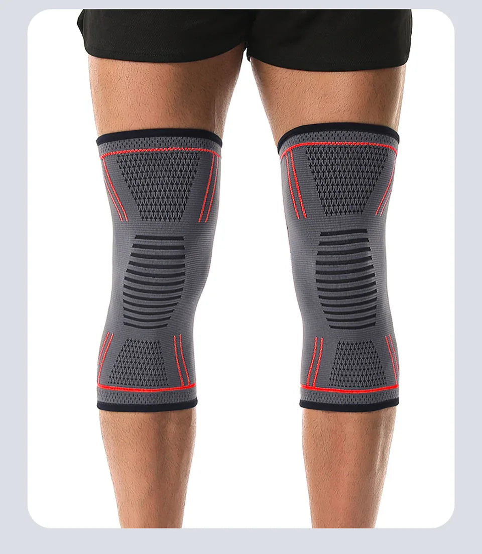 GTUBIKE 1PCS Compression Knee Support Sleeve Elastic Knee Pads Brace Springs Gym Sports Protector Basketball Volleyball Run
