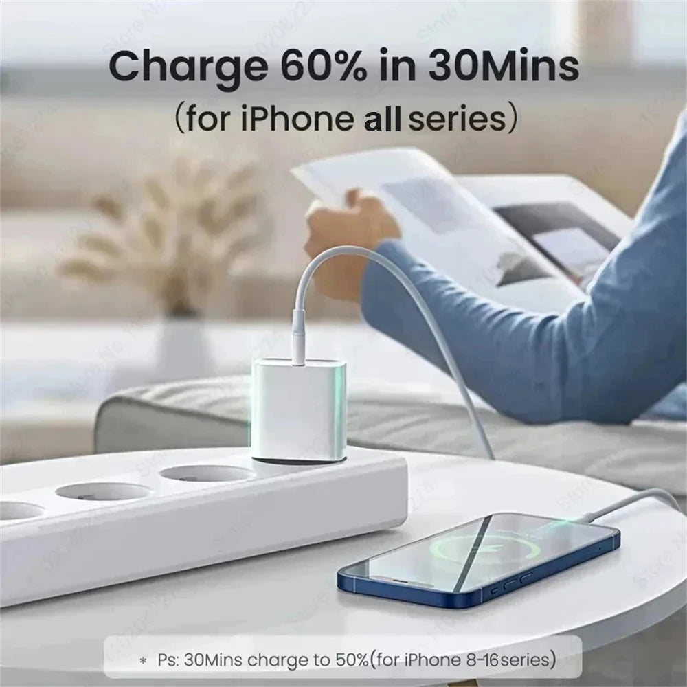 PD 40W Fast Charger For iPhone 15 11 12 13 14 16 Pro Max Quick Charging Cable For iPhone 16 15 14 Plus Charger Phone Accessories