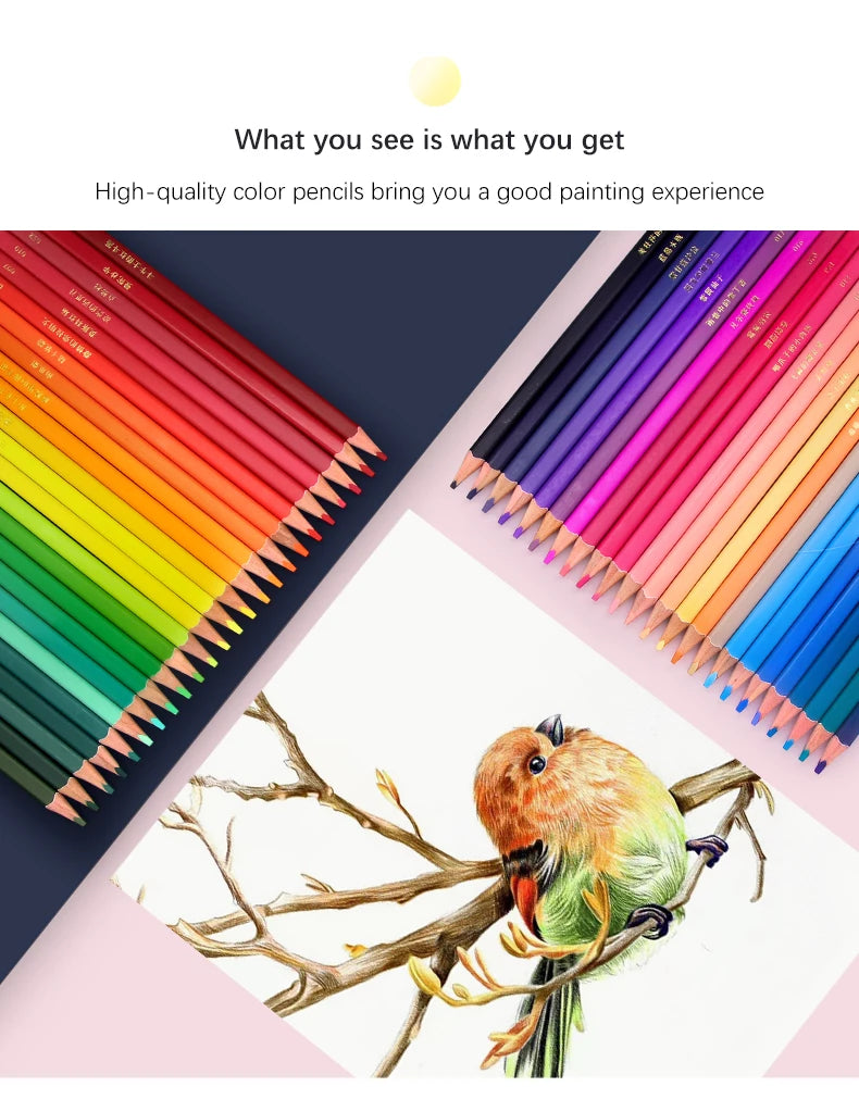 Brutfuner 48/72/120/150/160/180Colors Pencils Professional Oil Wood Soft Watercolor Pencil For School Draw Sketch Art Supplies