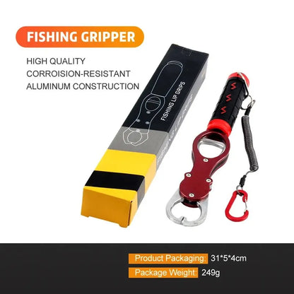 Fishing Lip Gripper Fish Plier Hand Grip Portable Aluminum Alloy Fishing Grip Hook Gripper With Weight Scale Fishing Accessories