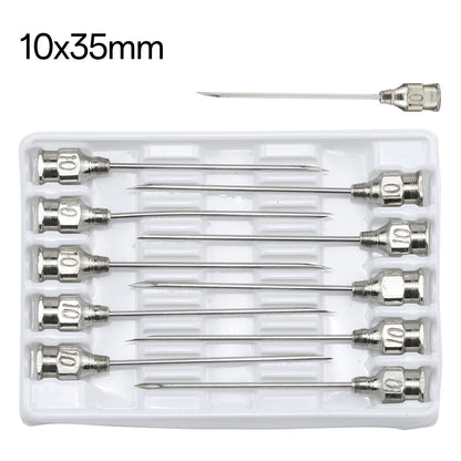 10pcs Stainless steel veterinary needles Syringe Dispensing Needle For Farm,Fluid Supplement,Livestock, Poultry,Glue Dispensing