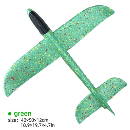 50/33CM Big Foam Plane Glider Hand Throw Airplane LED Inertial EPP Bubble Planes Outdoor Launch Kids Toys for Children Boys Gift
