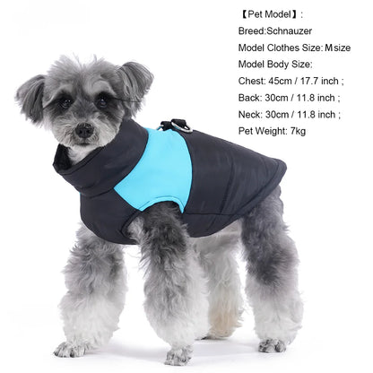 Winter Big Dog Clothes Waterproof Vest Jacket For Small Dogs Cats Outdoor Warm Puppy Coat With D Ring Labrodor Pug Pet Costume