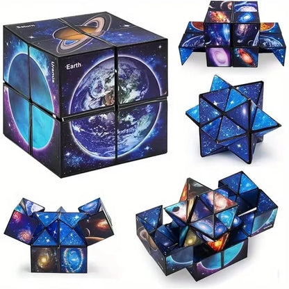 Multifunctional 1-in-1 2-in-1 3D Starry Sky Magic Cube Puzzle Toy Stress Relief Educational Toy for Boys Girls