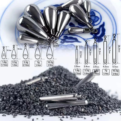 Tungsten Steel Fishing Weight Mold 1.8g 3.5g 5.3g 7g 10.5g cylinder Drop Shot Pendant Swivel Pesca Metal Jig Cast Tackle Sinker