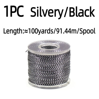 100 Yards/Spool Fishing Rod Building Metallic Thread Nylon Fibers Guide Ring Fix Line Jig Hook Tying Rod Repairing Line