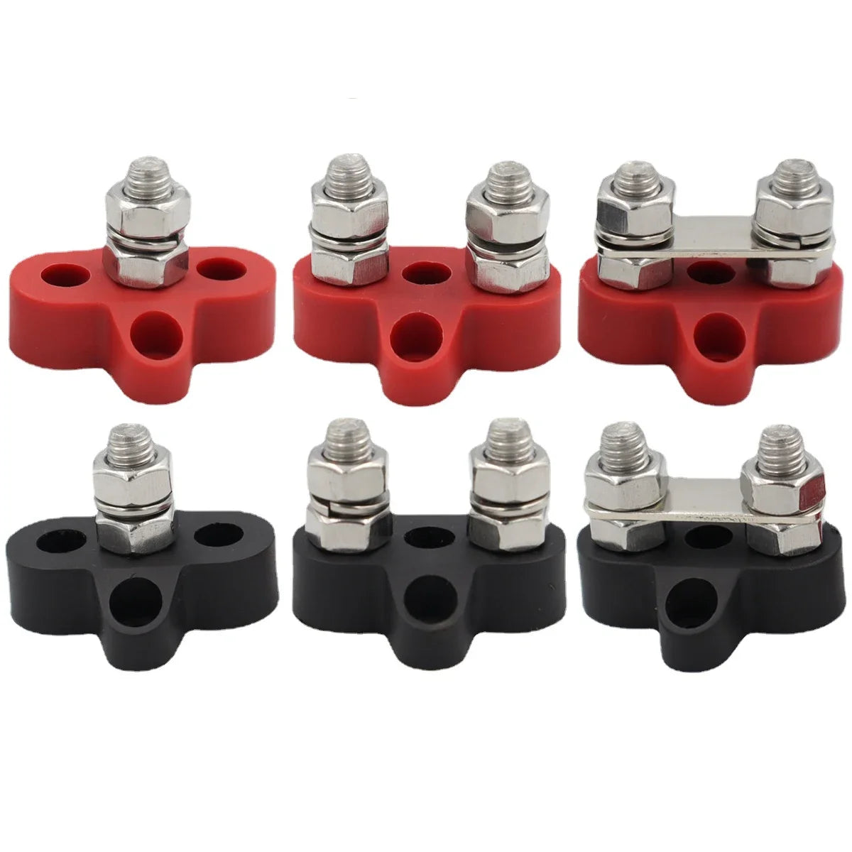Bus Bar Terminal Block Battery Power Stud Junction M6 M8 BusBar Heavy Duty Power Distribution Stud for Car Truck RV Boat