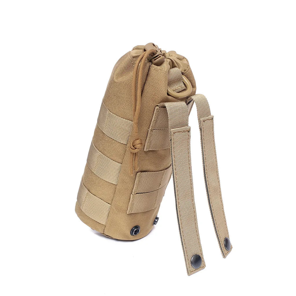 Outdoor Molle Water Bottle Bag Pouch Holder Travel Camping Hiking Cycling Fishing Hunting Water Bottle Kettle Carrier