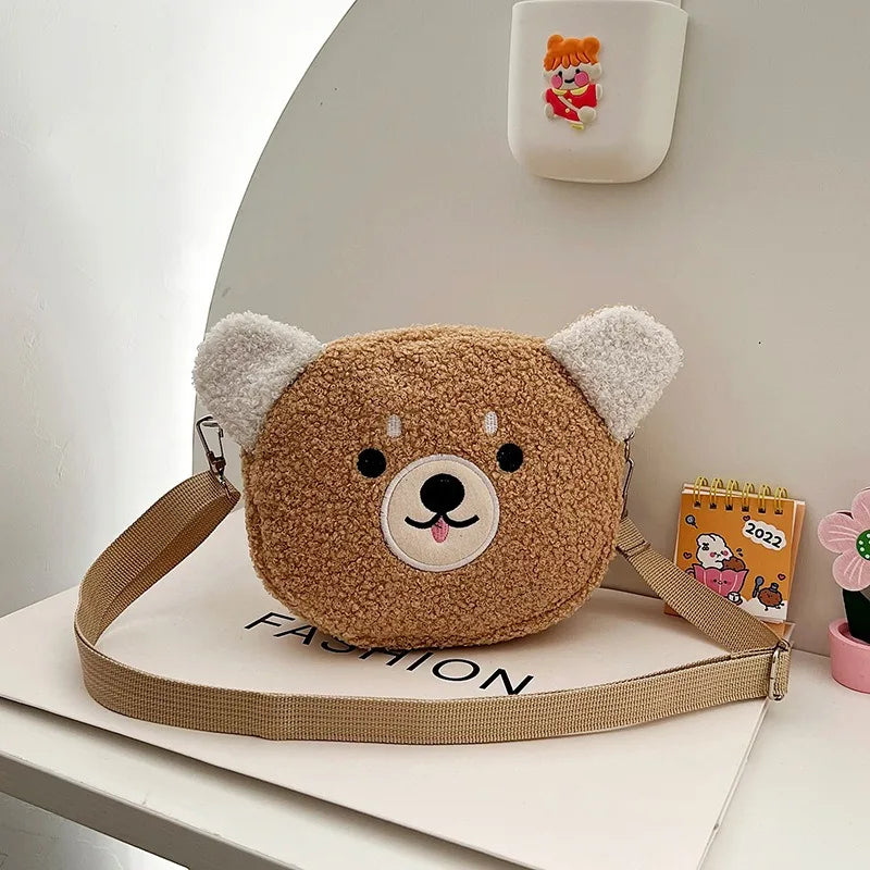 Japanese style cute bag for women cartoon plush shoulder bag for women new crossbody bag small mobile phone & wallet bag for wom