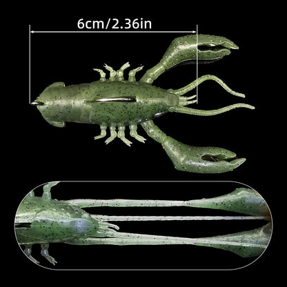 ANFS 1piece Craw Soft Lure Cool Fishing Lures Artificial Baits Fishing Accessory