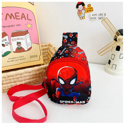 Marvel'S New Children'S Bag Spider Man Iron Man Captain America Shoulder Bag For Boys And Girls Travel Change Crossbody Bag