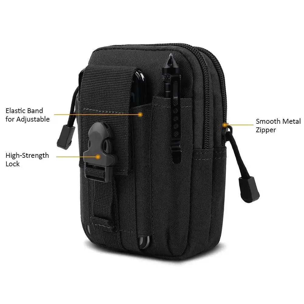 Molle Pouch Belt Waist Pack Men Small Pocket Survival Tool Bag for Running Travel Camping Hunting Airsoft