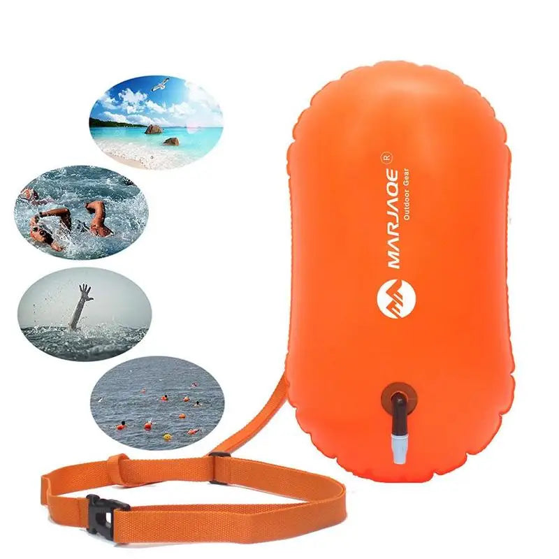 Swimming pool Buoy Tow Floats Inflatable Life Saving Swim Buoy PVC Inflated Air Drying Bag Drift Bag  pool accessory Open Water