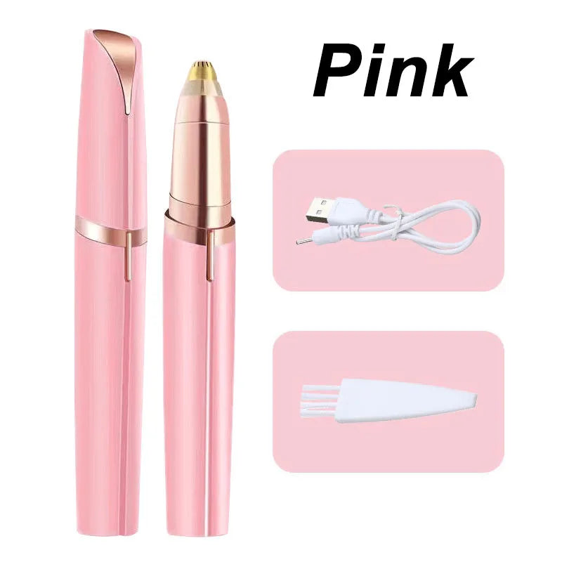 Womens Electric Eyebrow Trimmer Eye Brow Shaper Pencil Face Hair Remover For Women Automatic Eyebrow Shavers Pocketknife