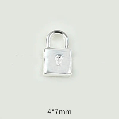 20pcs Alloy Key Lock Shape Nail Art Charm 3D Gold/Silver Iron Sheets Love Key Lock Nail Decor Parts DIY Luxury Nail Parts