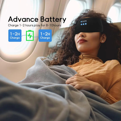 HOMEFISH BT Earphones Sports Sleeping Headband Elastic Wireless Headphones Music Eye Mask Wireless Bluetooth Headset Headband