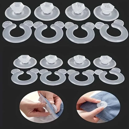 8pairs Bed Sheet Duvet Cover Fastener Clip Anti-Slip Blanket Buckles Quilt Holder Fixator Grippers