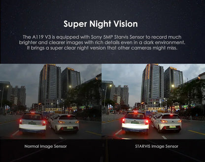 VIOFO A119 V3 2K Car Parking Mode G-Sensor Rota Lens 2560 *1600P DVR Super Night Vision Quad HD Dash Cameras Optional GPS CPL
