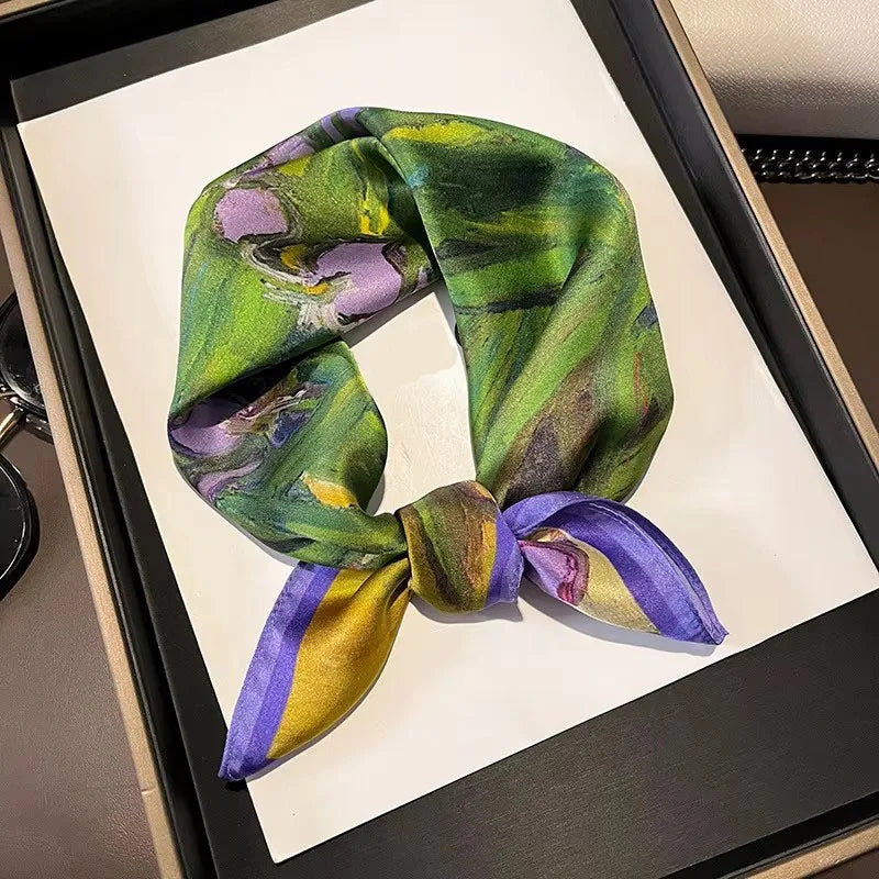 Scarf 100% Silk Bandana Women Square Scarves Wrap Kerchief Spring Fashion Luxury High Quality Headband Hijab Shawls 2026