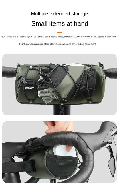 ESLNF Bicycle Bag Waterproof Storage Bag Outdoor MTB Large Capacity Riding Handlebar Bag Mountain Bike Head Bag