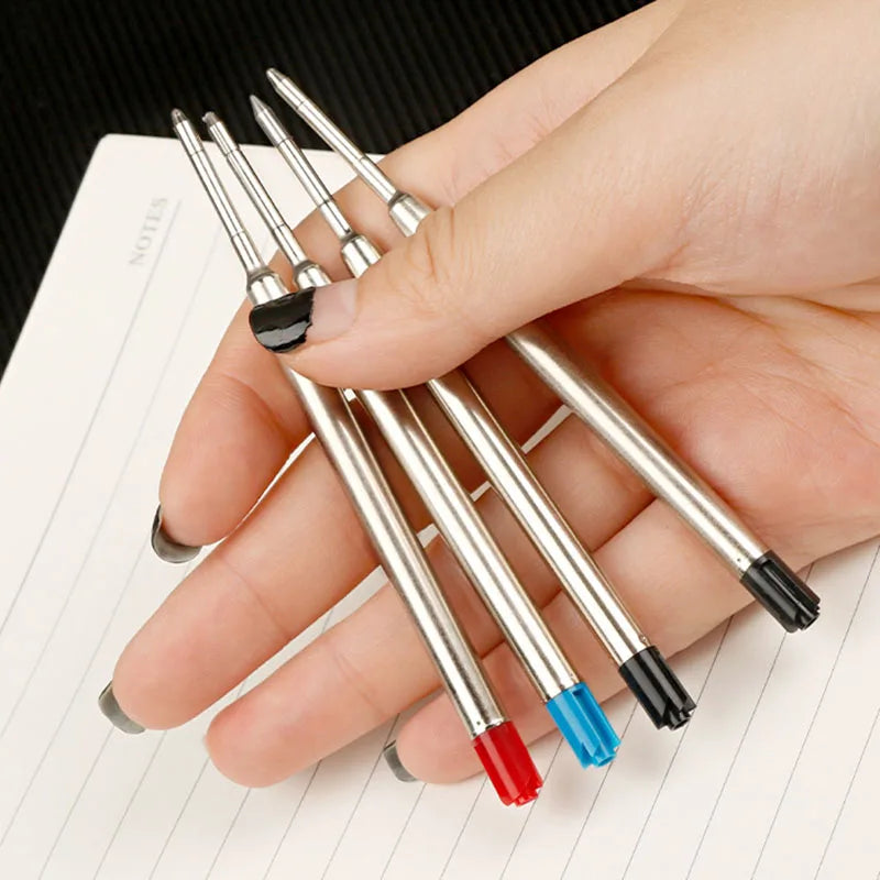 98mm1.0mm Ballpoint Pen Refills For Parker Pens Medium Point Blue Red Black Ink Rods For Writing Office Stationery