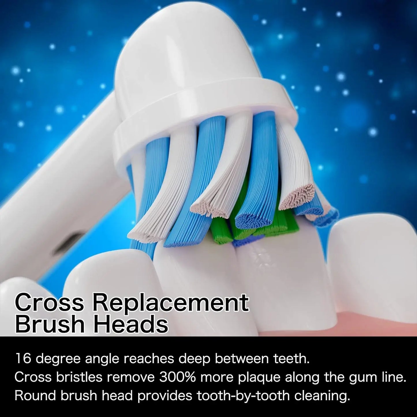 8/16pcs Toothbrush Head Compatible with Braun Oral B Electric Toothbrush, Replacement Toothbrush Heads Fit for Oral b Vitality