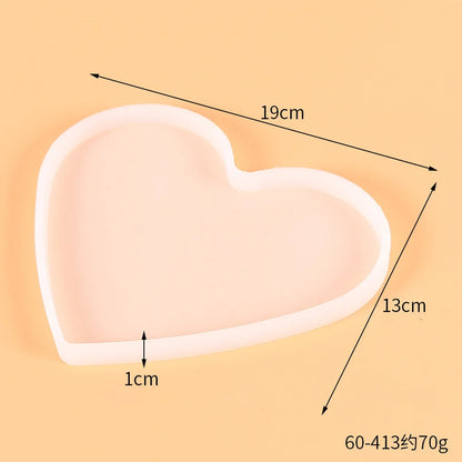 Round Square Rectangle Heart Coaster Silicone Mold Epoxy Resin Mold for DIY Jewelry Storage Base Making Cup Tray Home Decoration
