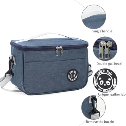 Thermal bag bento bag aluminum foil thickened lunch box thermal bag with rice shoulder strap bento bag one pack