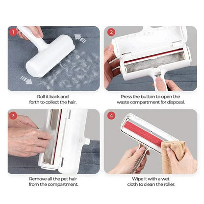 Pet Hair Remover Roller Pet Hair Remov Cleaning Removing Dog Cat Self Cleaning Lint Pet Hair Remover  One Hand Operate