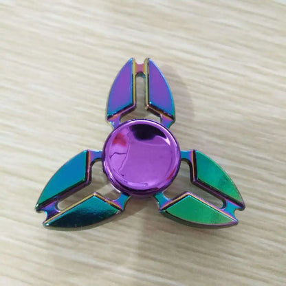 Rainbow Fidget Metal Spinner Colorful Finger Spinners High Speed Hand Spinners Fidget Toys for Stress Anxiety Relief for Adults