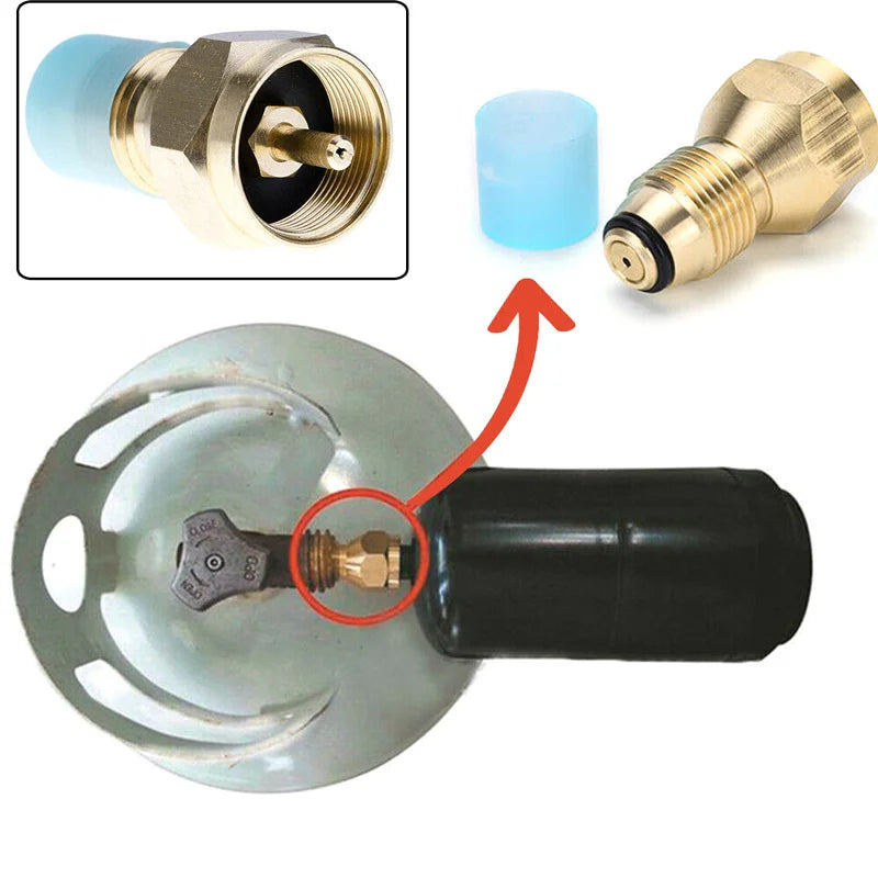 Propane Tank Refill Adapter Gas Cylinder Canister Filler Coupler Brass Accessories, Outdoor Gas Cylinder Adapter, Gas Equipment