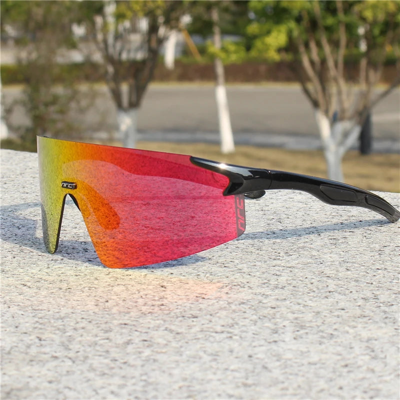 NRC Cycling Sunglasses 1lens UV400 TR90 Sports Bicycle Glasses MTB Mountain Bike Fishing Hiking Riding Eyewear for Men Women