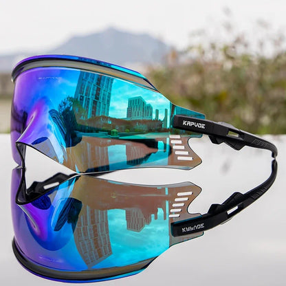 2025 Kapvoe Sport Sunglasses Road Bike Mountain Bicycle Cycl Glasses Riding Goggle Sports Eyewear for Man Women Cycling Glasses