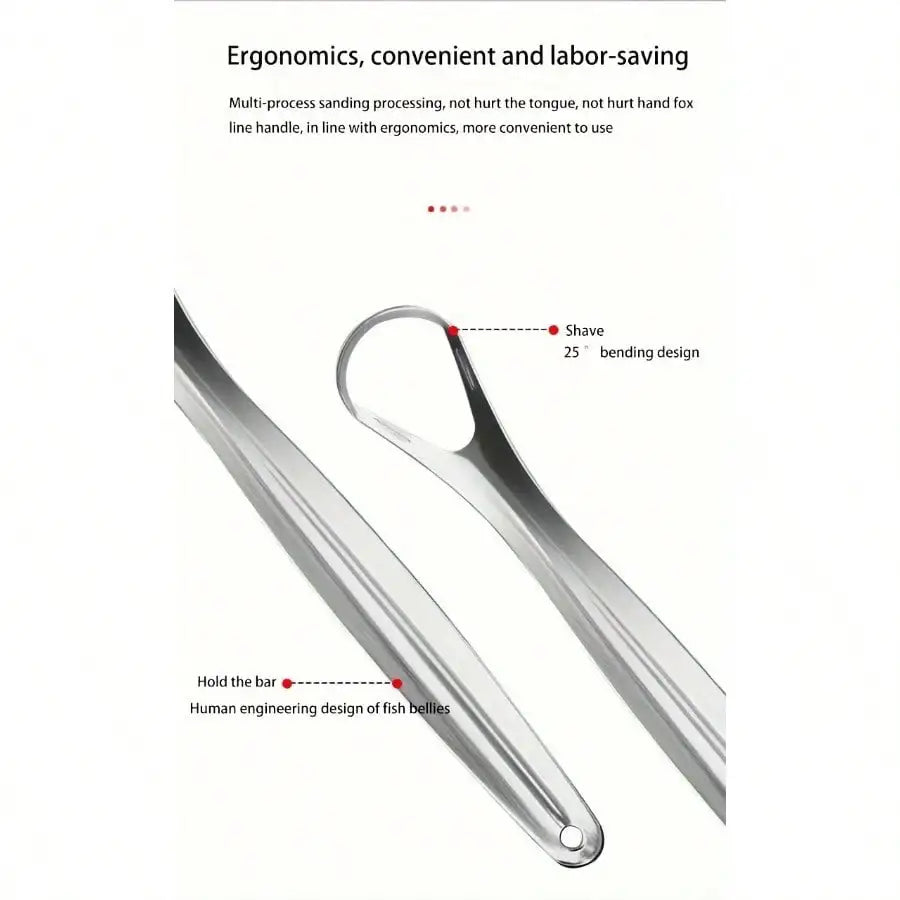1/2/3/4pc Tongue scraper iron box set,U-Shaped Stainless Steel Tongue Scraper,reduces bad breath, stainless steel tongue cleaner