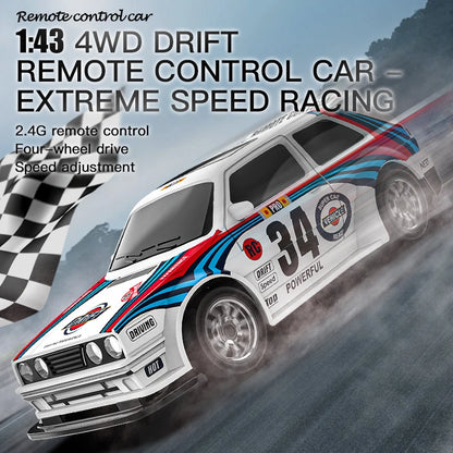 4WD RC Drift Car 1:43 Remote Control Cars Truck 4x4 Racing Drifting 2.4G Radio Mini Vehicle Model Toy Gift for Adults Kids Boys