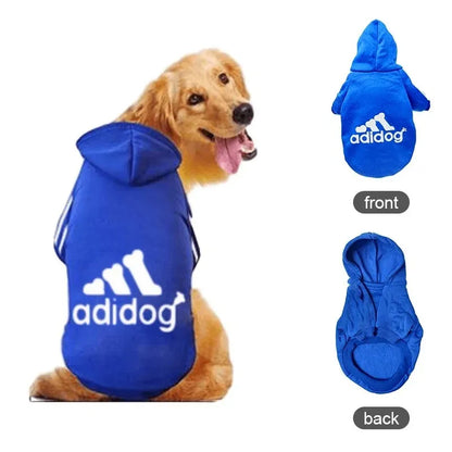 Adidog Autumn Winter Warm Dog Clothes Dog Hoodies Pet Warm Coat for Medium Large Dog Jacket Sweater Puppy French Bulldog Clothes
