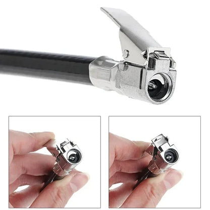 Multifunctional Car & Motorcycle Tire Air Pressure Monitoring Gauge Tester 220PSI Air Compressor Dial Meter Inflator Pump Tool