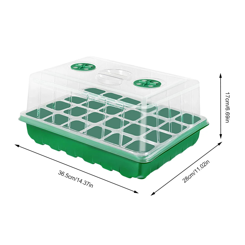 12/24/48 Holes Flower Vegetable Seedling Pots Seedling Tray Garden Pots Durable Seed Germination Plant Flower Pots Grow Box
