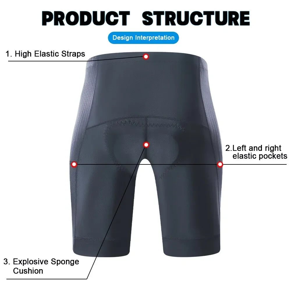 X-TIGER  Cycling Shorts Men Double Arrow Cushion Pad MTB Road Anti Slip Bike Shorts 7 Hours Ride Breathable Lycra Shorts