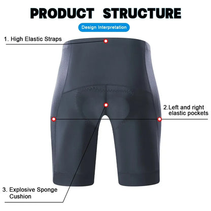 X-TIGER  Cycling Shorts Men Double Arrow Cushion Pad MTB Road Anti Slip Bike Shorts 7 Hours Ride Breathable Lycra Shorts