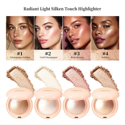 Face Highlighter Powder Instant Silky Skin Glow Long Lasting Waterproof Baked Shimmer Illuminator Makeup Contouring Glitter
