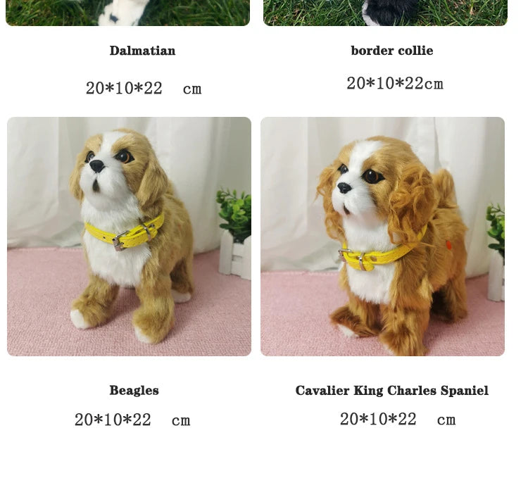 New Simulation Robot Dog Electronic Pet Sound Control Walking Nodding Music Touch Control Robot Animal Pet Children Toy Gifts