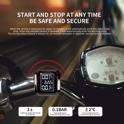 Motorcycle Tire Pressure Sensors Moto TMPS Tire Pressure Monitoring System 2 Wheel Tyre External Sensor for Motorbike Bicycle