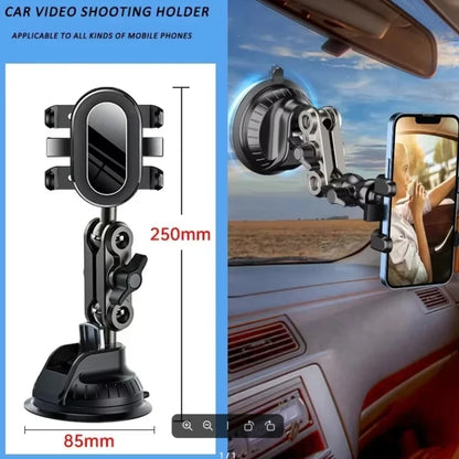 Car Phone Mount Video Recording Universal Magic Arm Suction Car Phone Holder Mount Windshield Window Glass Vlog Shooting