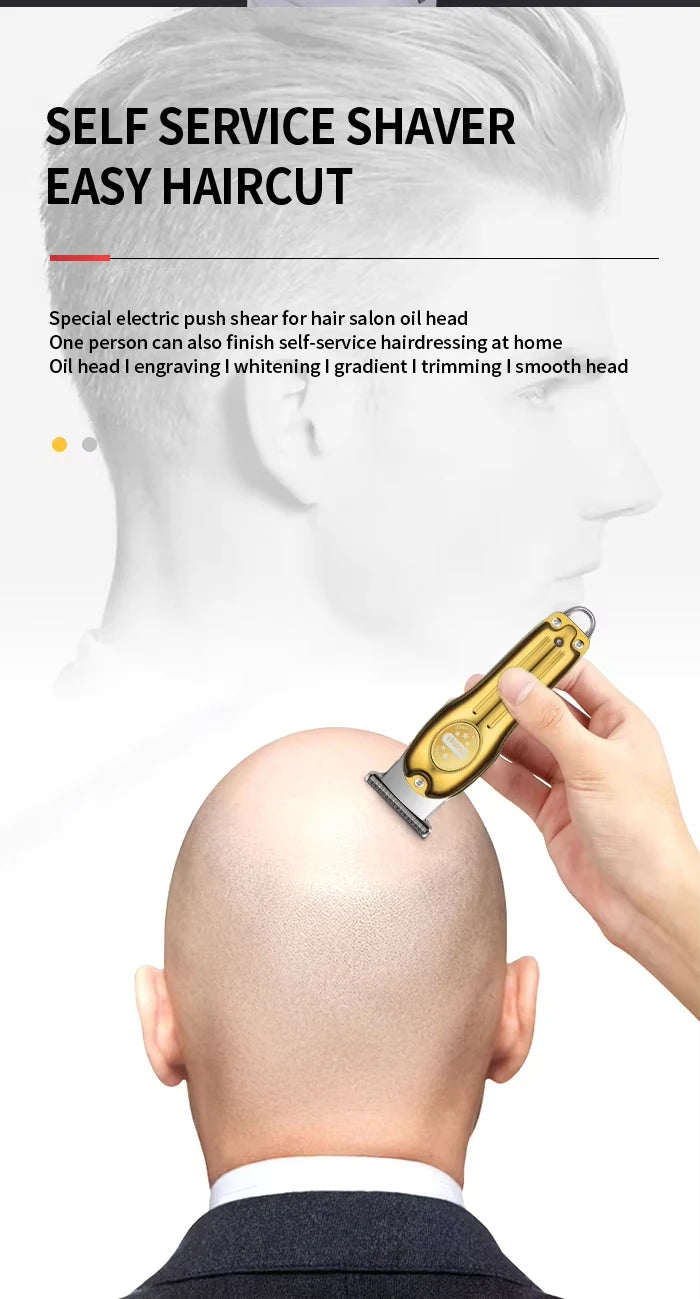 Kemei KM-679 Professional Hair Trimmer Electric Hair Clipper Men's Rechargeable Barber Cordless Cutting Machine for Bareheaded