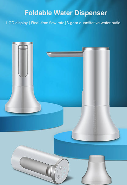 Electric Water Gallon Bottle Pump Automatic Water Dispenser Pump 19 Liters Foldable Desktop Water Bottle Pump H3 Rechargeable