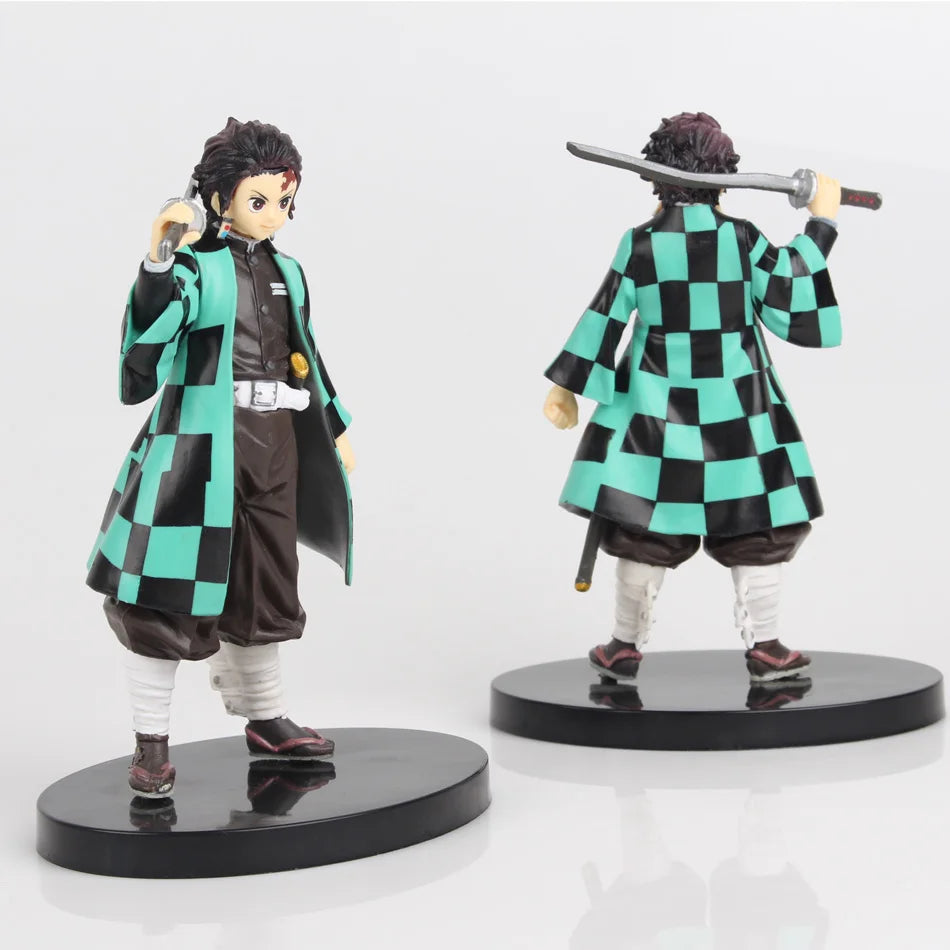 Anime Figure Kamado Tanjirou Nezuko Demon Slayer Figure Action Figures PVC Model Toys Zenitsu Figurine Inosuke Kimetsu No Yaiba