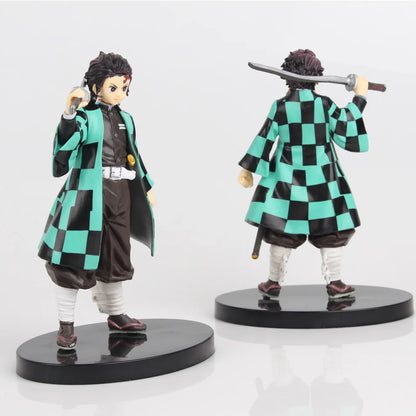 Anime Figure Kamado Tanjirou Nezuko Demon Slayer Figure Action Figures PVC Model Toys Zenitsu Figurine Inosuke Kimetsu No Yaiba