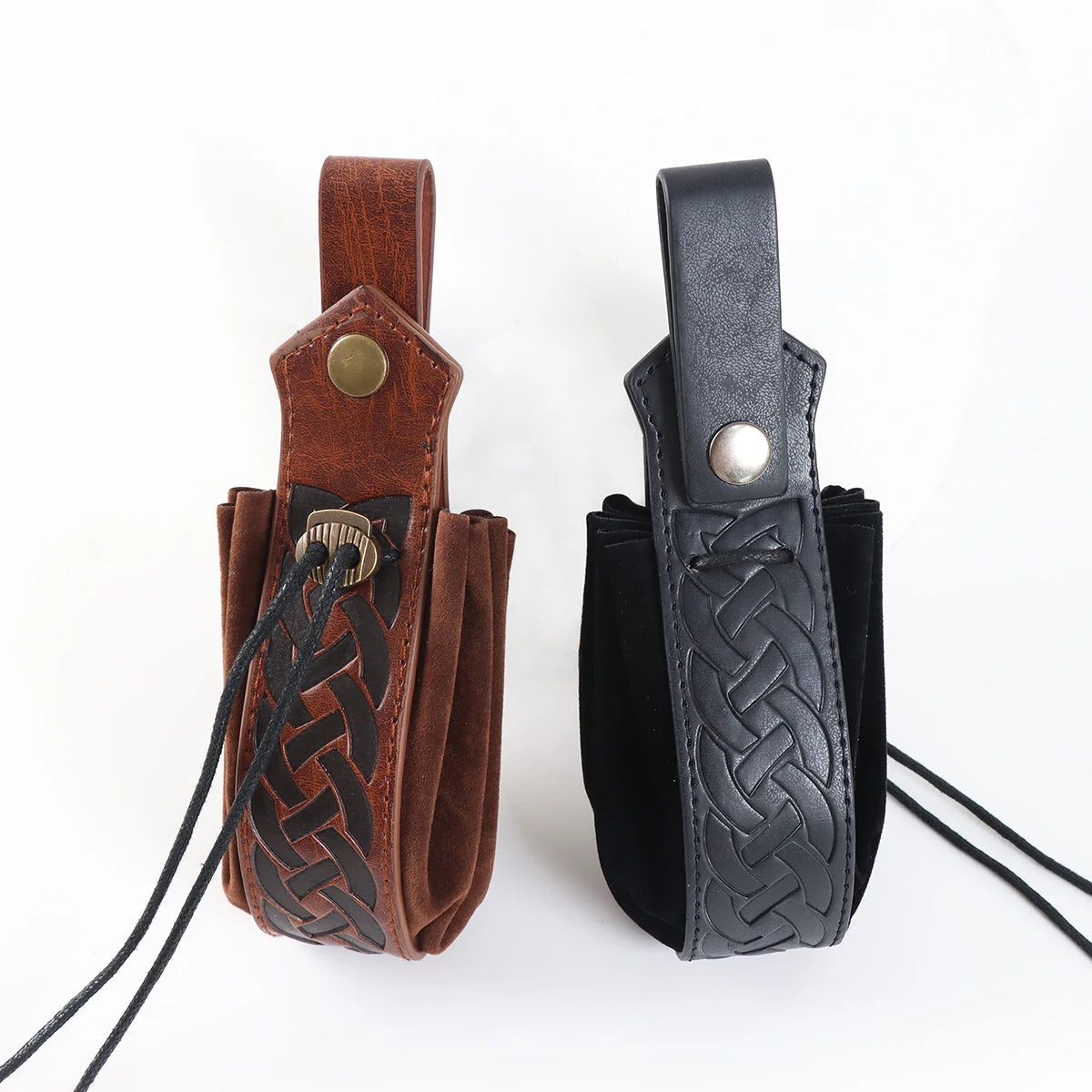 Vintage Waist Bag Belt Pouch Men's Pu Leather Punk Viking Medieval Coin Purse Viking Style Medieval Vintage Portable Coin Purse