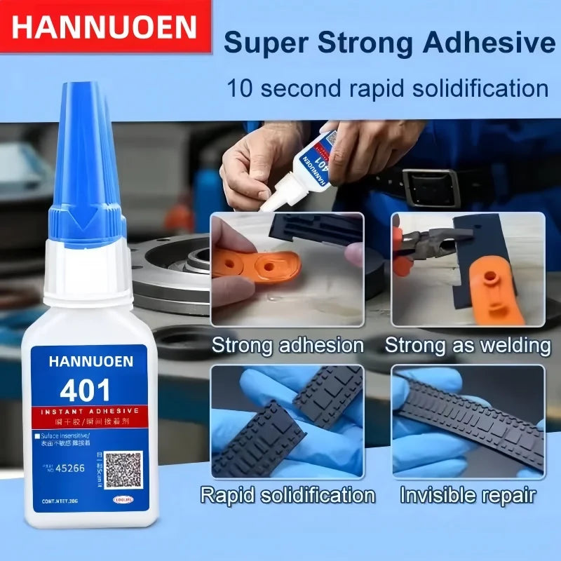 Brand-new Upgraded 401 Super Cyanoacrylate Glue Instant Drying In 5 Seconds Waterproof Stable and Versatile Bonding Tool